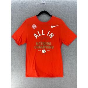 Clemson Nike Men’s sz M All In National Champions T Shirt 2018 2019 NCAA Orange